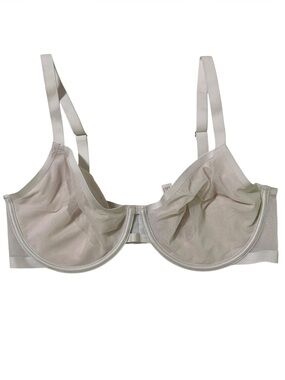 Auden Sheer Underwire Bra in Light Beige